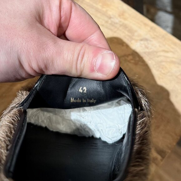 Céline 2015 Brown Goat Hair Fur Slip-on Sneakers - Picture 10 of 11